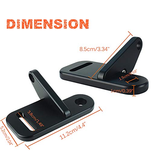 JL A-Pillar Windshield Hinge Mount Brackets Compatible with Jeep Wrangler JL JLU 2018 2019 & 2020 for Mounting Auxiliary Off Road Led Pods Lights, Led Work Light