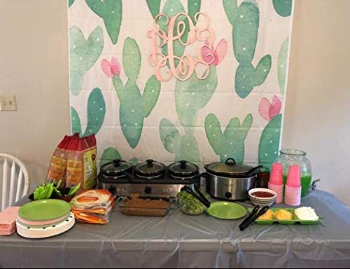 Konpon 5X7Ft Cactus Floral Backdrops For Photography Baby Backdrop For Pictures Photo Props Baby Shower Background Kp-267 #TOP5