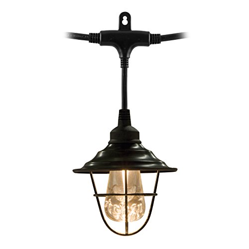 Enbrighten Premium Color Changing String Lights, 24Ft Black Cord, 37791 & Café Add-On Accessory Lens Shades, Oil-Rubbed Bronze Finish Lens Shades, Easy-To-Install, 35877, 6 Count #TOP5