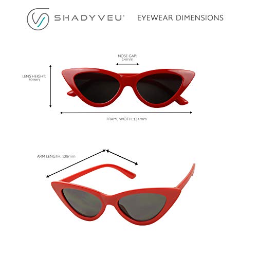 ShadyVEU Small High Pointed Frame Clout Cobain Mod 90’s Retro Vintage Cateye Sunglasses for Kids4