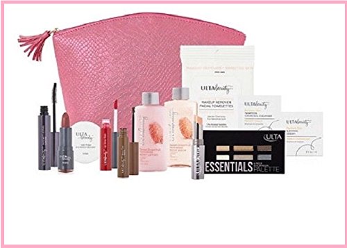Ulta Beauty All Things Ulta Trial Kit for All Your Beauty Must-Haves with Fuchsia Beauy Bag! 12-pc Set ($69 Value)