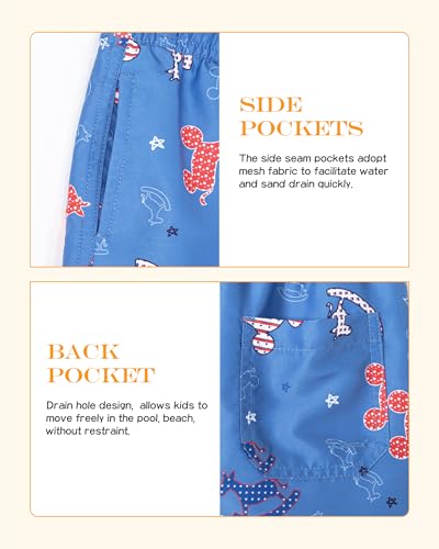 Image of SURF CUZ Surfcuz Little Boys Swim Trunks UPF 50+ Toddler Beach Shorts Swimsuit Kids Quick Dry Swimwear