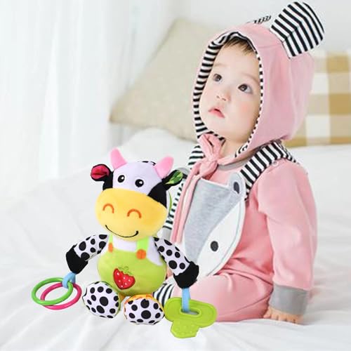 Lukcozmo Interactive 3D Teethers Musical Baby Toy-Plush Stroller Hanging Doll For Infant Babies Stuffed Animal Activity Soft Toys With Multi-Sensory Crinkle thumb #2