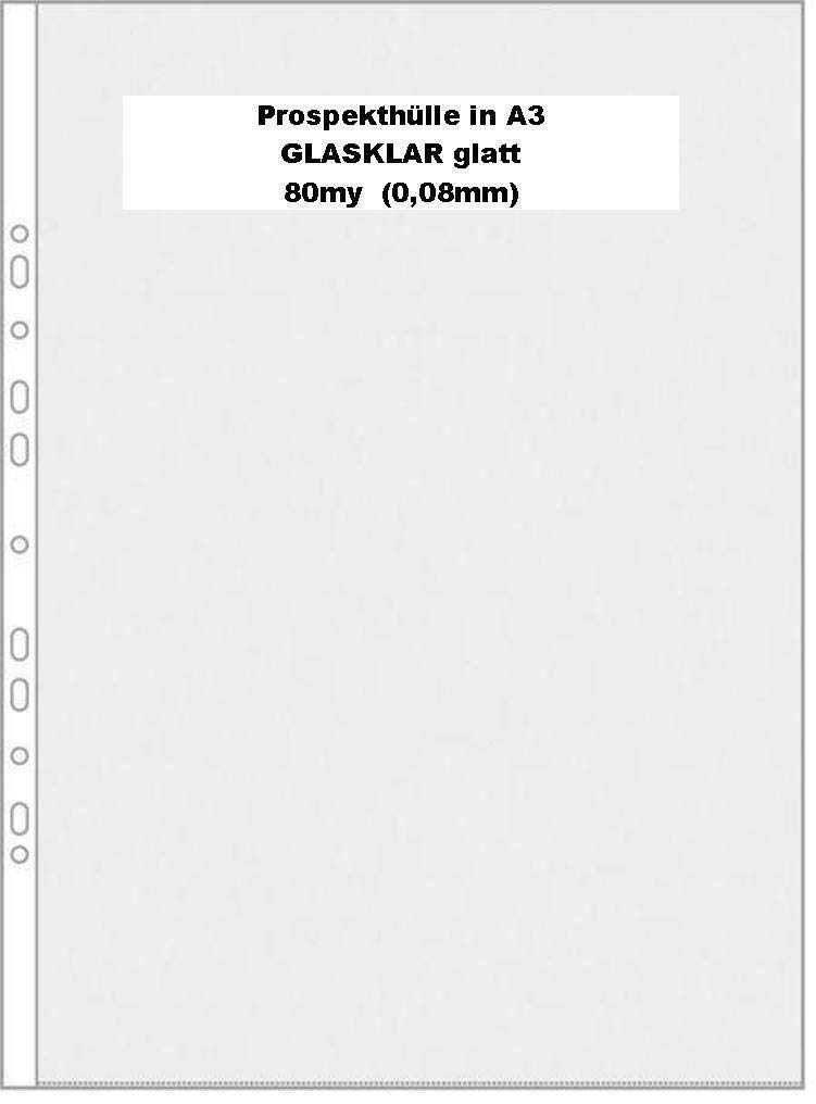 PS-Handelshaus Ringbuch A3 Hochformat mit 100 A3 Prospekthüllen | 1x Veloflex Exclusiv Ringbuch A3 Hoch + 100x glasklare PP Sichthüllen. Dokumentenecht & zu 100% recycelbar.