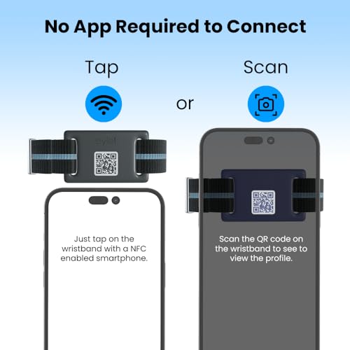 image for EYLET Digital Business Card v3 Wristband NFC Smart Band, No Subscripti