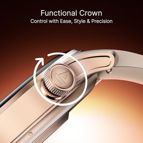 Image of Boat Ultima Prime smartwatch with 1.43 inch AMOLED Display, AOD, Personalized Fitness Nudges, Functional Crown,100+ Sports Modes, Create Your Own Watchface, smartwatch for Man and Woman (Rose Gold)