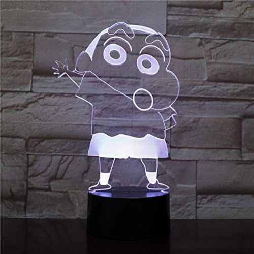 Lampara LED Shin-Chan Anime Manga Cambia Color USB Luz nocturna y decoración