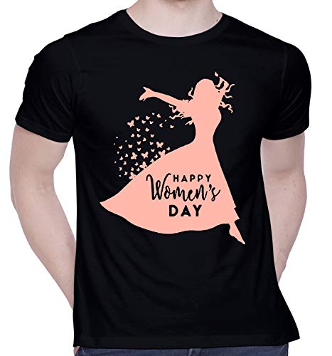 Image of CreativiT Graphic Printed T-Shirt for Unisex International Women's Day Tshirt | Casual Half Sleeve Round Neck T-Shirt | 100% Cotton | D00271-48