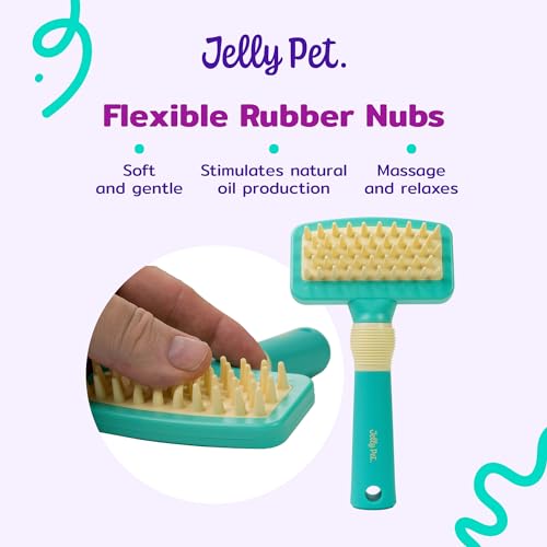 Jelly Pet Hunde-Badebürste, nass oder trocken zum Enthaaren