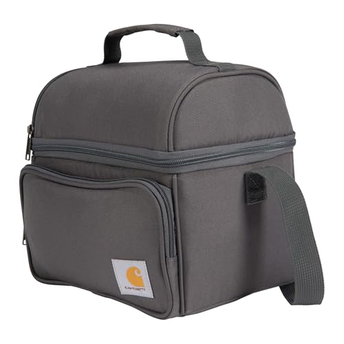Carhartt Camping Cooler, Worksite Lunchbox, Soft Shell Lunch Bag for Construction Sites, Work and Everyday Use, Gray