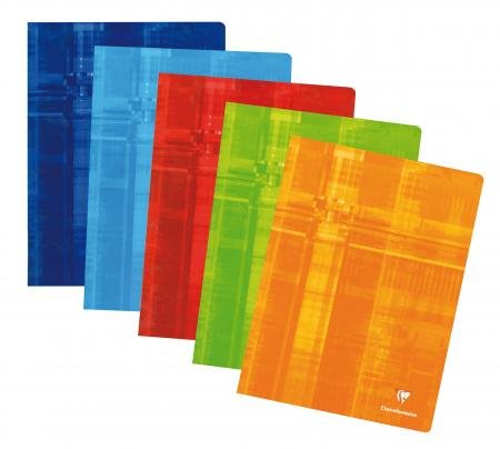 Cahier Metric 240x320, 120p./60 feuilles 90 g/m² piquées, quadrillé 5x5 - Lot de 10