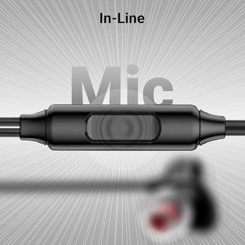 Image of Type-C Earphones for Samsung Galaxy A56 5G / A 56 Earphones Original Like Wired in-Ear Headphones Stereo Deep Bass Headset Earbud with Type-C Audio Jack, Mic (C131-3, Black)