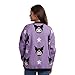 Kuromi Stars All-Over Print Women's Purple Long Sleeve Cardigan-XL