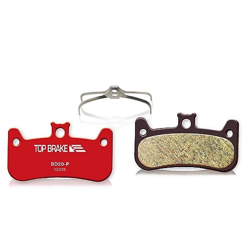 Top Brake BD20 Disc Bike Brake Pads for Formula Cura 4 (Performance (Ceramic compound)-Red), Red/Gold, W:43.8 H:24.7mm