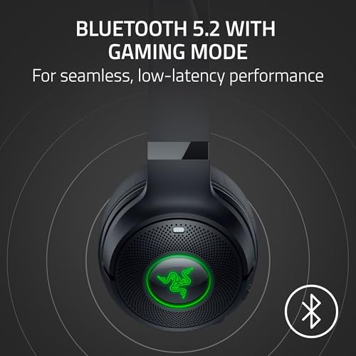 Image of Razer Kraken Kitty V2 BT Wireless RGB Headset: Chroma RGB Kitty Ears & Earcups - Bluetooth 5.2-40 mm Drivers - Noise-Cancelling Mics - Lightweight - 40 Hr Battery w /Type C Charging - Black