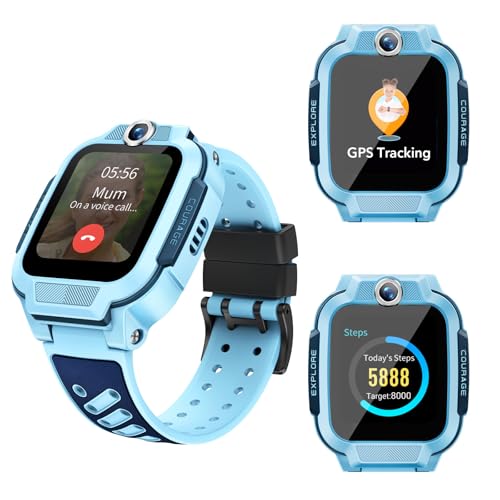 imoo Z3 Smartwatch Niños con GPS y Llamadas, 4G Reloj Inteligente Niño con Localizador, Video Llamada, Chat Familiar, 8GB ROM, Modo Clase, IP68 Resistente al Agua, (Azul)
