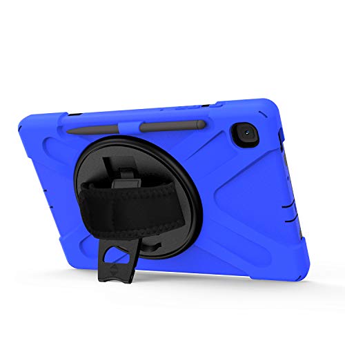 Kiq Shield Series Galaxy S6 Lite Case Heavy Duty Tablet Shockproof Rugged Tab S6 Lite Cover W/Stand Shoulder Strap For Samsung Galaxy Tab S6 Lite 10.4 Inch 2022/2020 P610/P613/P615/P619 - Dark Blue #TOP2