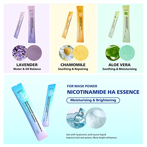 Appti Peel Off Jelly Mask Powder, Moisturizing Hydrojelly Facial Mask, Home Diy Spa Skincare Face Mask(9Pcs Mask Powder+9Pcs Hyaluronic Acid Essence) #TOP5