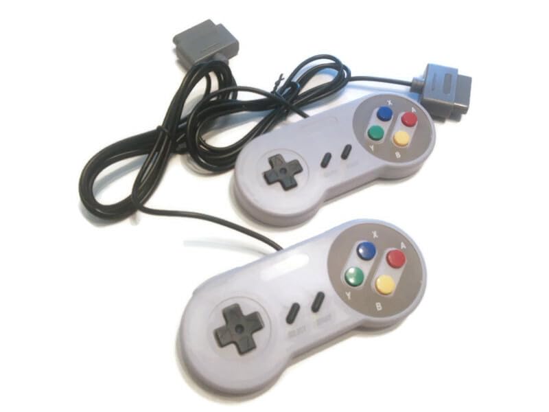 Whip Emotions AC and AV Cables plus 2 10 foot cord controllers compatible for SNES Console