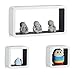 Relaxdays 10021884_362 Étagère suspendue lot de 3 support mural flottant meuble rangement bois MDF tablette, blanc noir, 10 x 21,5 x 42,5 cm 1,58 Kg