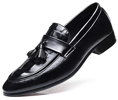 Santimon Mens Tassel Fringe Penny Loafers Fashion Casual Slip On Driving Wedding Prom Shoes Moccasins
