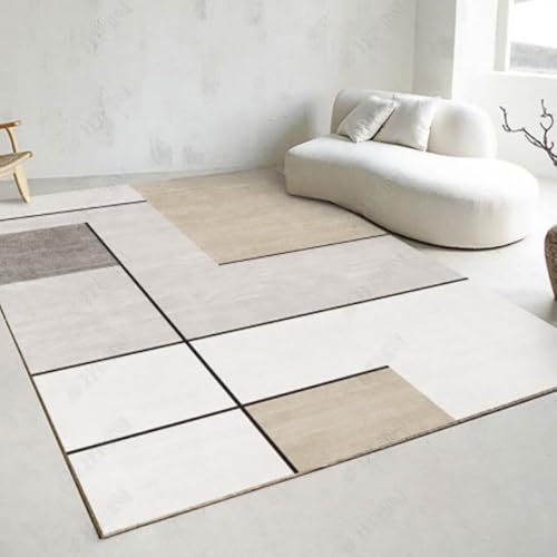 Tapis pour table basse de luxe et salon nordique gris simple