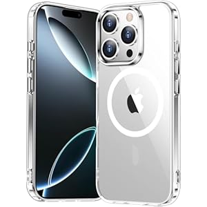 Temdan for iPhone 16 Pro Case Clear, [Compatible with Magsafe] Shockproof Slim Magnetic Phone Case for iPhone 16 Pro, Transparent