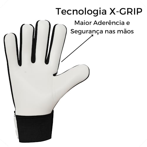 Luva de Goleiro Penalty Adulto Delta 1 Para Todos os Pisos Cor:Preto+Amarelo;Tamanho:8;Gênero:Unisse