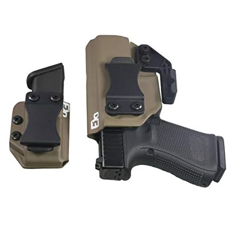 FDO Industries IWB Kydex Holster Compatible with Glock 19 23 32 w/IWB Mag Carrier -The Paladin Series -Made in USA- GEN 5 Compatible (Flat Dark Earth) Cover