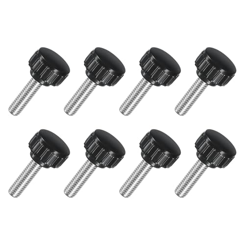 Boutons de serrage moletés M6 x 20 mm en acier inoxydable 304 pour machines, lot de 8 pièces