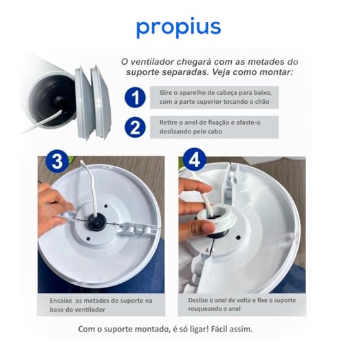 Circulador De Ar Ventilador Turbo Silêncio Silencioso Premium 3 Velocidades De Coluna Portátil Torre