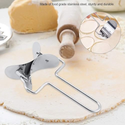 2 Pcs Dumpling Cutter, Stainless Steel Dumpling Wrapper Skin Dough Cutter Dumpling Wrapper Tools for Home Kitchen DIY - Image 4