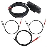 Noteflora Industrial Fiber Optic Sensor Stainless Steel Probe, Inductive Photoelectric Switch, Dual Display, 50Μs Fast Response Compatible With M3-M6(BEM-610-M6)