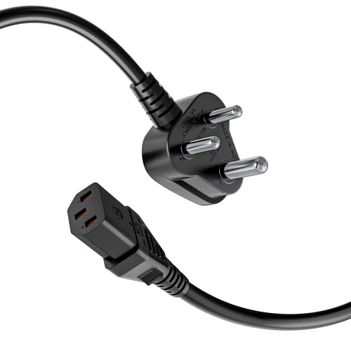 Image of Portronics Konnect G4 350W Desktop Power Cable, 3 Pin Type Connector, 350W Max Load Capacity, 1.2M Length(Black)
