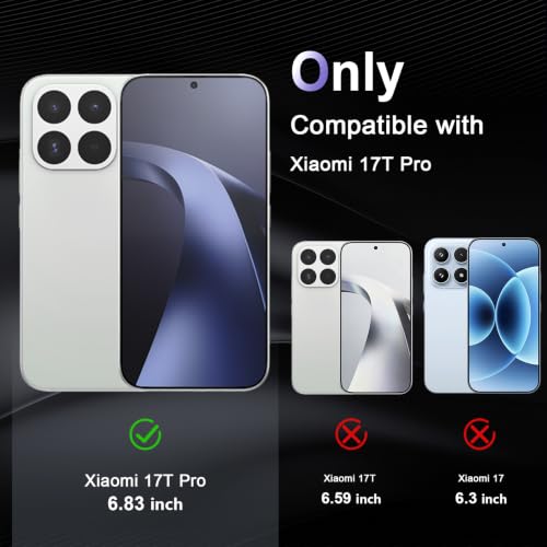 Image of Case for Xiaomi 17T Pro 5G, Military Grade Drop Protection Phone Case, Yellowing Resistant, Anti-Scratch Hard PC Back, Shockproof Hard Ultra-Thin Protective Cover, Clear