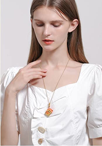 Rabbit Bunny Mushroom House Enamel Necklace Key Pendant With Two Chains Juicy Grape Mothers' Day Vacation2