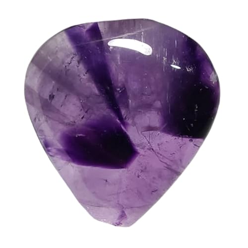 Améthyste trapiche naturelle poire 29x25x7mm pour fabrication de bijoux collier bague