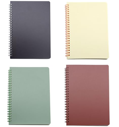 Carnet à spirale A5 cahier quadrillé couverture plastique rigide bloc-notes