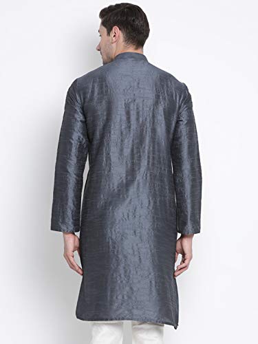 Image of VASTRAMAY Men Light Blue Cotton Kurta Pyjama and Dupatta Set (VASMKWH000nPCWHnD5AQ 36) | Independence Day