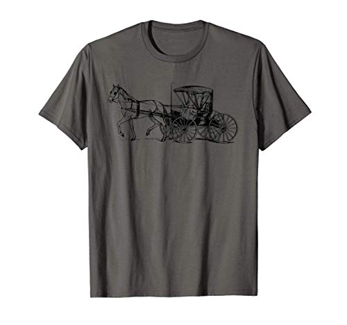 Amish Buggy Horse and Buggy Wagon T-Shirt