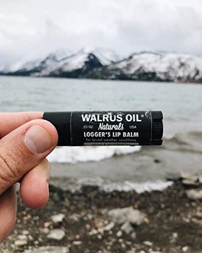 Walrus Oil - Logger's Lip Balm, 2-Pack, 100% Vegan, Made With Candelilla Wax, Almond Oil, Coconut Oil, Jojoba Oil, And Natural Ingredients. #TOP5