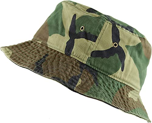 INFISPACE® Girl's 100% Cotton Foldable Bucket Beach Sun Hat with ...