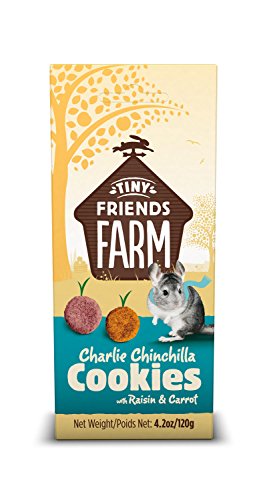 Supreme Tiny Friends Farm Charlie Chinchilla Cookies with Raisin and Carrot 80 g (Pack of 4) - Image 2