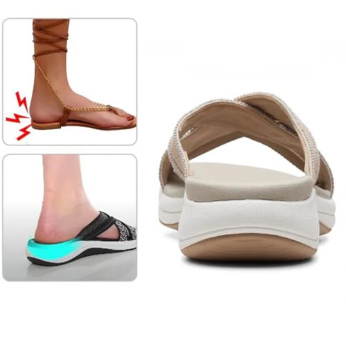Generic Comfortable Recovery Orthopedic Walking Sandals, Women Damping Sole Upgradation Stretch with Arch Support Sandals3