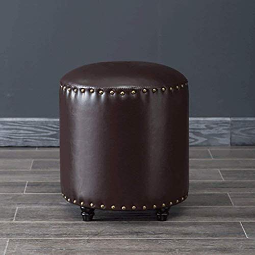 Tabouret rond marron gain de place pour manque de sièges - 2