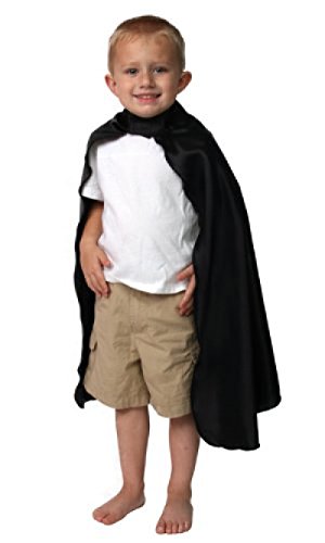 Making Believe Kids Deluxe 24 Satin Superhero Cape (24 Satin Cape Black)
