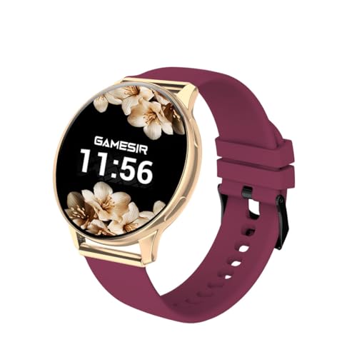 Image of GameSir Active 5 Smart Watch AMOLED Display 1.3 inch Screen, 360 * 360 Resolution, IP68 Waterproof with Multiple Watch Faces Bluetooth Calling Round Dial Smartwatch for Men & Women (Maroon)