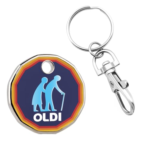 SC Products Oldi Shopping Trolley Token Rude Gifts for Elderly People | Old Age Funny Keyring Joke Presents for Men Novelty Gifts for Women | Funny Stocking Fillers for Men Joke Gifts for Women