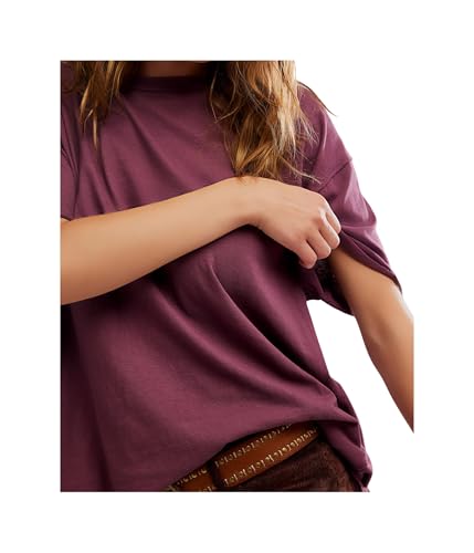 Free People Women's Nina Tee, Maroon4