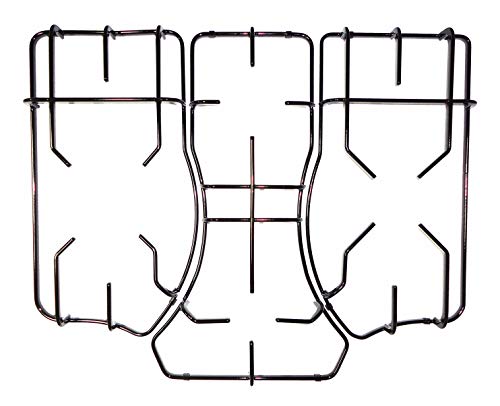 Franza - Kit 3 griglie in ferro smaltato lucido nero per Franke cucina piano cottura Trend 4 fuochi a gas- P1558/KIT
